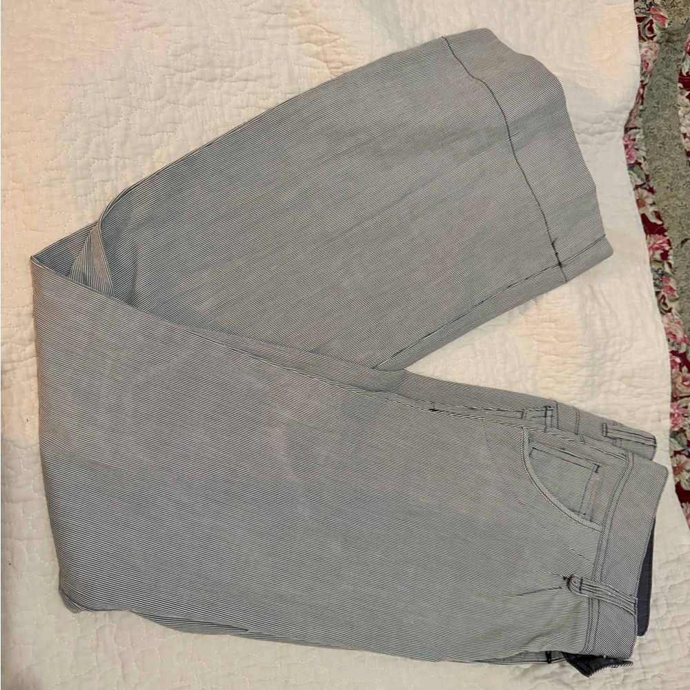 Route 66 Black and White Striped Pants